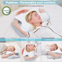 Almohada Orthopédica Pulatree Para Lado Espalda Y Estómago En Espuma De Memoria Antideslizante Contorno Cervical Para El Cuello Odorífera Y Libre De Olor - details 1
