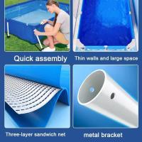 Steel Pool Pro Pool 120-300cm Pool al Aire Libre with Estructura de metal rectangular Pool al Aire Libre para estudiantes y adultos Pool grande para niños (150x105x45 cm) - details 3