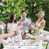 Confeti Azul Y Rosa Para Baño De La Madre Decoraciones Para Fiesta De Cumpleaños De Bebé Niño Y Niña Desechable Plástico 15g Por Bolsa - details 14