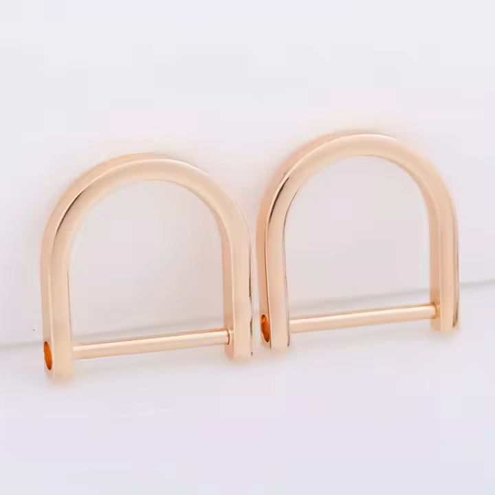 2pcs Anillos De D-Ring Pequeños Para Llavero Bolsa Accesorios DIY Correas De Cierre De Cremallera Pulsera Forma De Hoz - 1