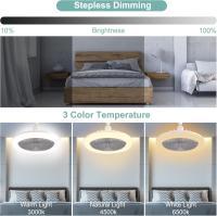 Ventilador de techo LED con luces, lámpara de techo de 30 W con ventilador y control remoto,LED regulable de 3 colores - details 3