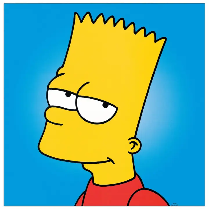 Decorative Panel de dibujos animados, Lilo para Colgar. Los Simpsons - Bart - Cm 33x33 - 1
