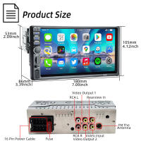 Radio De Coche HIPPBQCC 7 Pulgadas 1Din Estéreo Soporte Llamada Mirada Bluetooth Pantalla HD USB TF FM Reproductor Multimedia Universal - details 10