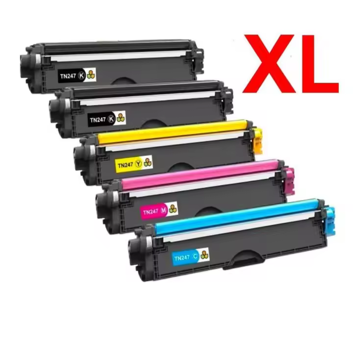 Pack 5 toner para Brother TN-247 / TN-243 DCP-L3510 DCP-L3550 HL-L3210 con chip - 1