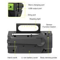 Radio Portátil Recargable Con Crank Solar AM/FM Para Supervivencia Con Batería Recargable Radio USB Linterna Y Lámpara De Lectura - details 1