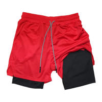 Shorts De Fitness Para Hombre Doble Capa 2 En 1 Deporte Entrenamiento En El Gimnasio Quick Dry Running Verano Shorts Casual - details 3