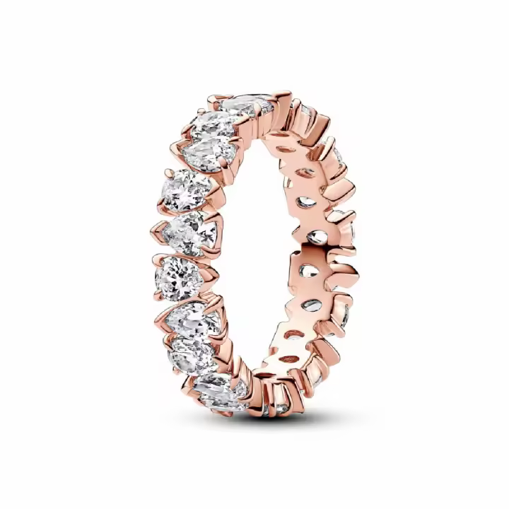Anillo Pandora Banda Brillante Alterna Rose - 1