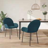 vidaXL Sillas de comedor 2 unidades terciopelo en color Gris oscuro/Crema/Amarillo y más | cómodas modernas ergonómicas para comedor cocina salón hogar - details 6