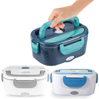 2en1 Fiambrera Eléctrica Calentable Coche+Hogar 220V 1.5L 60W Fiambrera Portátil de Acero Inoxidable Bento Lunchbox Contenedor de Comida Bento Box - details 2
