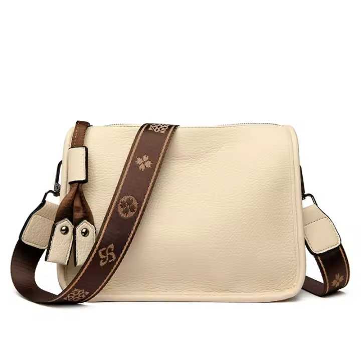 Bolso de hombro para mujer, cuero genuino de alta calidad, lujoso bolso de piel de vaca suave, moderno 2024 con bisagras, cruzado - 1