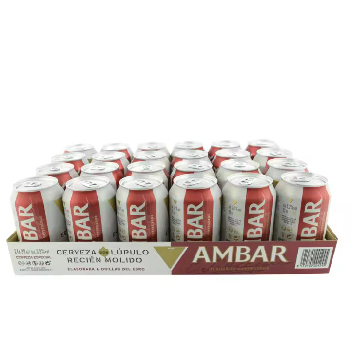 Cerveza Ambar Especial 33 cl pack 24 latas Total 7,92 litros - 1