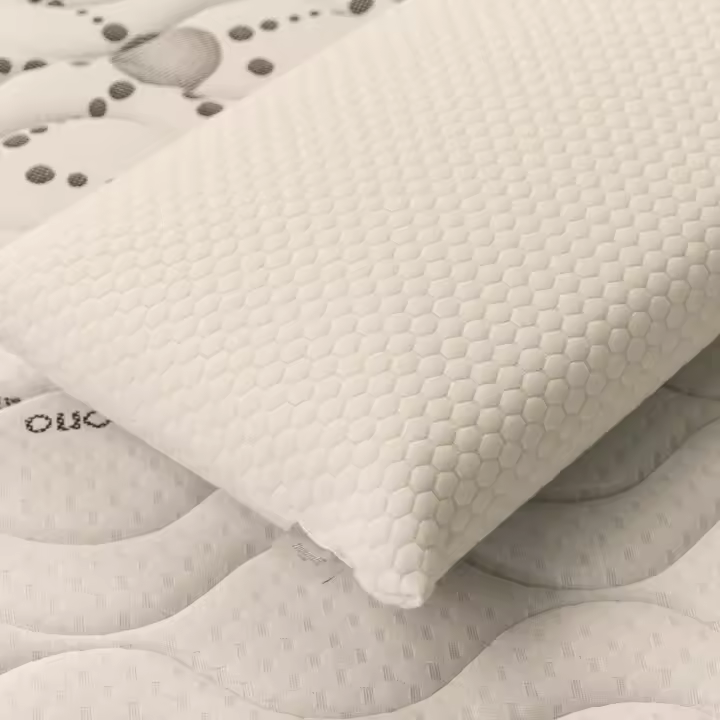 NATURALS - Almohada Viscoelástica de Alta Densidad (43kg/m3) - Doble Funda con Tejido Strech Colmena y Cremallera - Firmeza Media - Ergonómica y Transpirable - Medidas 70/75/80/90/105/135/150 cm - Fabricado en España - 1