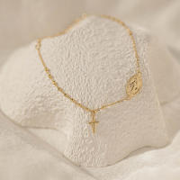 Pulsera De Moda Cristiana Con Cruz Y Cuentas Ajustable Para Mujer Cadena De Mano Joyería Elegante En Aleación De Zinc - details 4