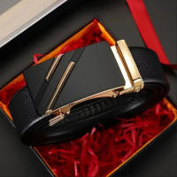 Cinturón De Negocios Casual Para Hombres Con Hebilla Automática De Metal Diseño De Lujo De Marca Cinturones Para Cintura De Adulto Material PU Regalo Ideal - details 0