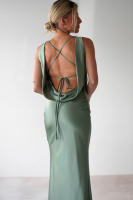 Vestido Largo Elegante Y Delgado De Verano Sin Mangas De Cuello Redondo Retro Para Vacaciones Estilo Casual Y Moda Color Sólido - details 40