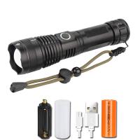 Linterna Táctica LED Potente Recargable USB Con 5 Modos Zoomable Para Camping Exterior Emergencia Batería 26650 Luz Nocturna Resistente Al Agua - details 6