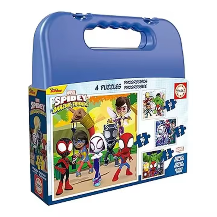 Educa Set de Puzzles Progresivos Spidey Maleta 6 a 16 Piezas 19580 - 1