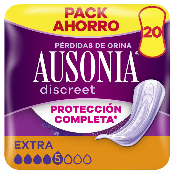 Ausonia Discreet Compresas Para Pérdidas De Orina Para Mujer Extra, 20 Unidades Protección Completa*. Discreción Increíble - 1