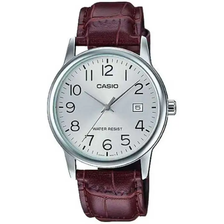 Casio 2784 MTP-V002L-7B2 Reloj Clásico para Hombre – Elegancia Atemporal, Correa de Cuero, Movimiento de Cuarzo y Resistencia al Agua - 1