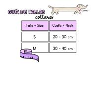 Collar impermeable para perro Color ROSA NUDE.  Collar waterproof, anti olores, tacto de goma. Fácil lavado con un paño húmedo. Disponible en 2 tallas. Marca Lila Dogs - details 0