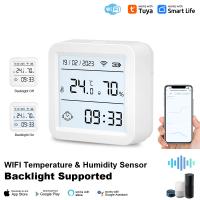Sensor De Temperatura Y Humedad Inteligente WIFI Tuya Con Luz Trasera Soporte Alexa Google Assistant Para Vida Smart Life - details 0