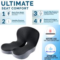 Cojín de asiento de espuma viscoelástica, adecuado para el conductor de camión, cojín de silla de oficina, cojín de silla para el hogar, cojín de asiento de automóvil, cojín antideslizante, cojín de asiento, cojín de asiento ergonómico - details 2