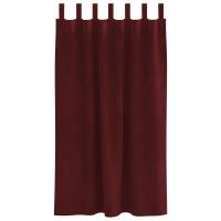 Cortinas Opacas vidaXL con Lazos de Colgado 2 pcs Rojo Vino Terciopelo - details 2