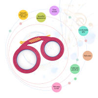 Bombo De Percusión Irregular Con Forma De Cristal Bombín Doble Cara En Colores Rosa Y Azul Instrumento Musical Para Adultos Y Niños Regalo De Navidad - details 7