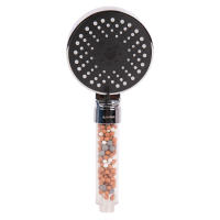 Mango de ducha cromado con filtro de iones y bolas minerales | 5 funciones de pulverización | Alta presión | Ahorro de agua de 9 l/min | Materiales: ABS + PC - details 0