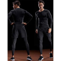 Camiseta De Manga Larga De Compresión Para Hombre Camiseta Deportiva De Entrenamiento Con Elástico Para Gimnasio Y Fitness Camiseta Deportiva De Running Ajustada Para Hombre - details 5