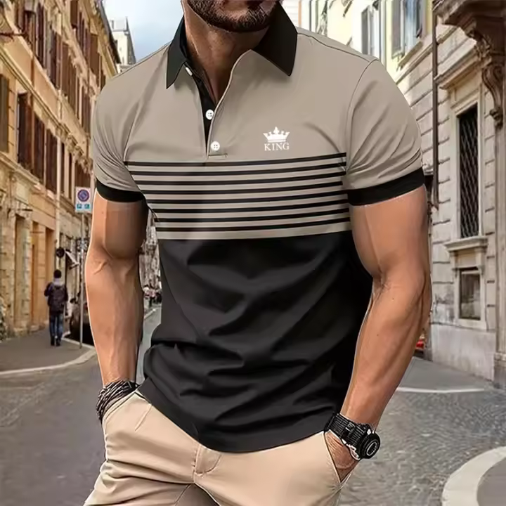 Camisa Polo Clásica De Verano Para Hombres 2024 Manga Corta Ligera Y Casual Deporte Camiseta Simple De Poliéster - 1