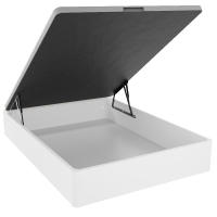 Meimon Canapé abatible con almacenaje y tapa transpirable tapizada en tejido 3D gris, estructura de aglomerado melaminado, apertura hidráulica, varios tamaños y acabados: cambria, blanco ártico y blanco nieve. Altura total 35 cm. - details 1