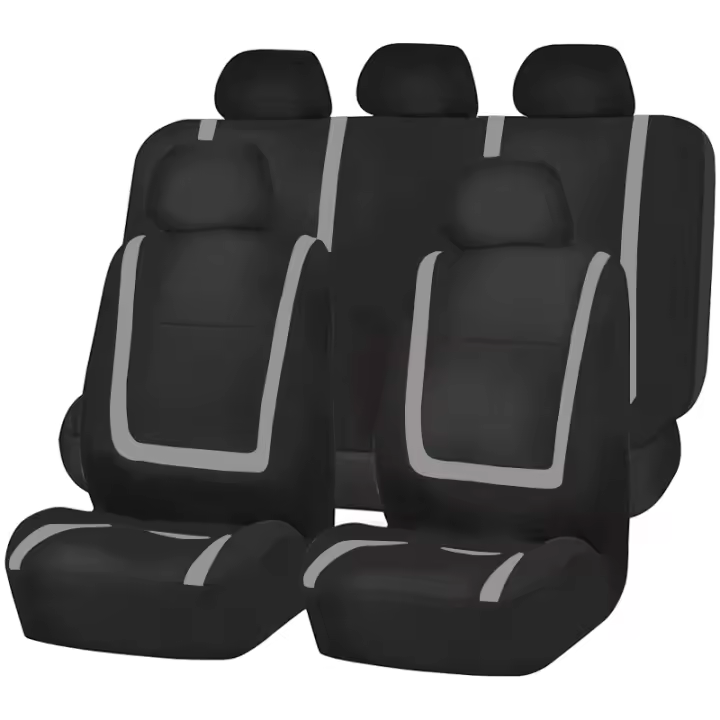 Cubiertas De Asiento De Coche Universal De Poliéster Tejido Transpirable Lavable Adecuado Para Coche Camión Van Suv Accesorios De Interior Para Coche - 1