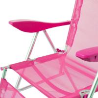 Sillón de 5 Posiciones LILI HOME Aluminio/Textileno Rosa 61x66x115cm - details 3