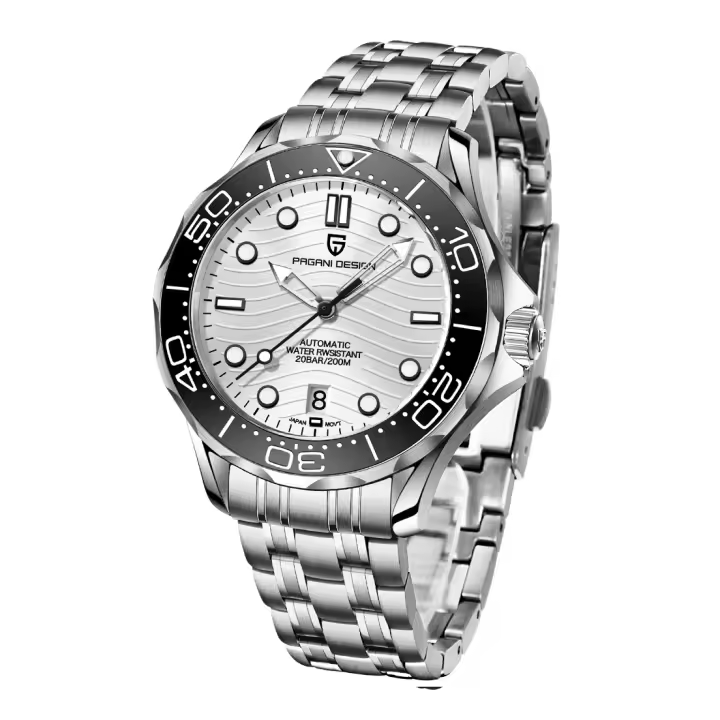 Reloj Mecánico Para Hombre PAGANI DESIGN 2023 Resistente Al Agua 20Bar Con Movimento NH35A De Japón Calibre De Acero Inoxidable Y Cristal De Zafiro - 1