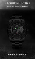 Reloj De Lujo Para Hombre 2023 Marca Top Deportivo Casual Oro Resistente Al Agua Cuarzo Reloj De Mano Con Correa De Acero Inoxidable Y Dial Resistente Al Choque - details 7
