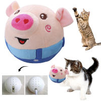 Pelota De Juguete Para Perros Y Gatos Con Dibujos Animados Cerdo Y Perro Peluche Lavable Y Recargable Por USB Bola Saltar Inteligente Para Mascotas - details 4