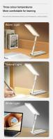 Lámpara De Escritorio LED Portátil Plegable Con Reloj Carga USB 6000mAH Ahorradora De Energía Luz De Lectura Recargable - details 6