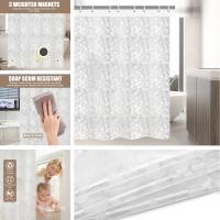 Cortina de ducha transparente con ganchos, forro impermeable, moho, PEVA, decoración de baño para el hogar - details 11