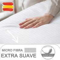 ANGAMA TEXTIL - Funda de Colchón Blanca con Cremallera en (L) Tacto Suave, Tejido 100% Poliéster, Microfibra  Transpirable, Antiácaros, Hipoalergénica, Medidas de cama 90cm 105cm 135cm 150cm ALD HOME CONFORT. - details 1