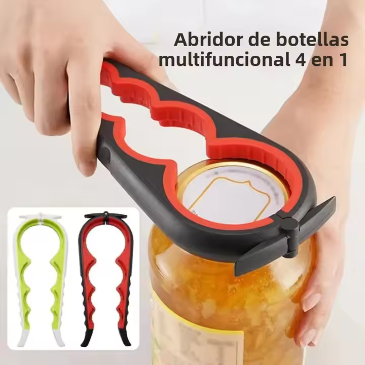 Abrepuertas Multifuncional Cuatro En Uno Para Botellas De Bebida Anti Deslizamiento Cap Twister De Aluminio Ecológico - 1