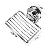 Jabonera de Maple inoxidable, Sucker de vacío para baño, en la comparación Montada jabonera, impermeable, Hardy al óxido para baño, bañera, fregadero de Cocina, paquete de 2 (Plata) - details 0