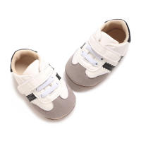 Zapatos De Caminar Para Bebés 0-18 Meses Con Solapa De Goma Suave Y Material De Cuero PU Cómodos Y Versátiles Con Patrón Rayado - details 6