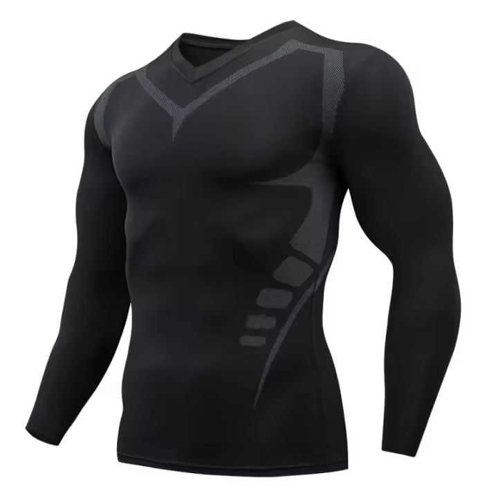 Camiseta De Running Para Hombre Camiseta De Deporte Compresión Rápida Seca Tops De Fitness Entrenamiento En El Gimnasio Camiseta De Deporte - 1