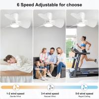 Ventilador de TECO Iluminado, LED 3CCT regulable, ventilador de techo, 6 velocidades, temporizador, adecuado para Sala de estar, dormitorio - details 1