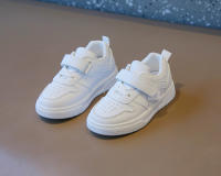 Nuevos Zapatos De Niños Pequeños En Blanco Tenis Deportivos Antideslizantes Suela Suave Primavera Otoño Casual Unisex PU Cuero Transpirable Talla Verdadera - details 3