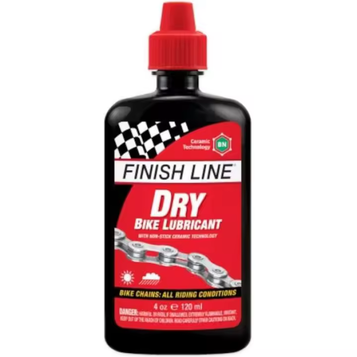 FINISH LINE | Lubricante De Transmisión Para Bicicleta Cerámico Seco 120ml - El Lubricante seco FINISH LINE para cadenas de bicicletas está formulado con nitruro de boro nanocerámico de alto - 1