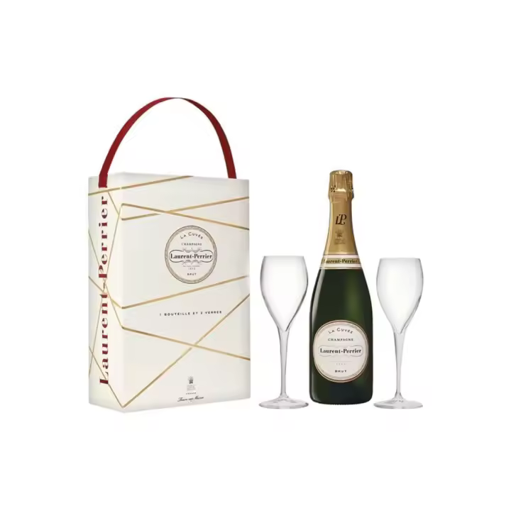 Estuche Laurent-Perrier La Cuvée  + 2 Copas - 1
