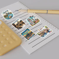 50PCS Pegatinas De Viaje Creativas a Mano Pequeñas Y Frescas Para Decoración De Equipaje Y Cuadernos Estilo Único De Escena De Viaje - details 7