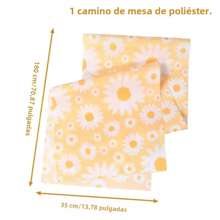 Corredor De Mesa En Forma De Margarita Para Fiesta De Cumpleaños Decoraciones Para Cocina Y Comedor Cubiertas De Tela Para Niñas Fiesta De Baño De Bebé - 1